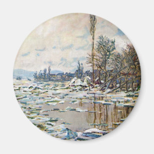The Break Up of the Ice by Claude Monet Magnet