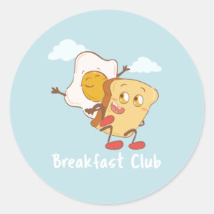 The Breakfast Club - Funny Food Classic Round Sticker