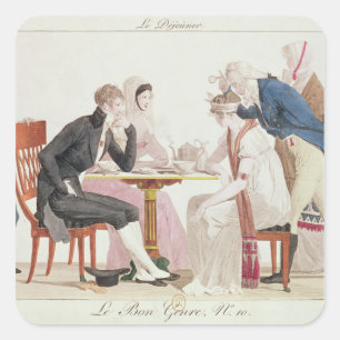 The Breakfast, from 'Bon Genre' Square Sticker