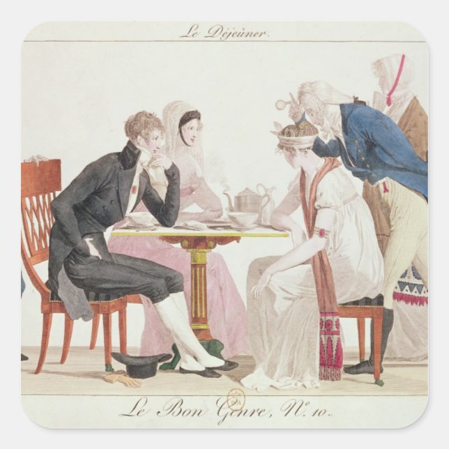 The Breakfast, from 'Bon Genre' Square Sticker (Front)