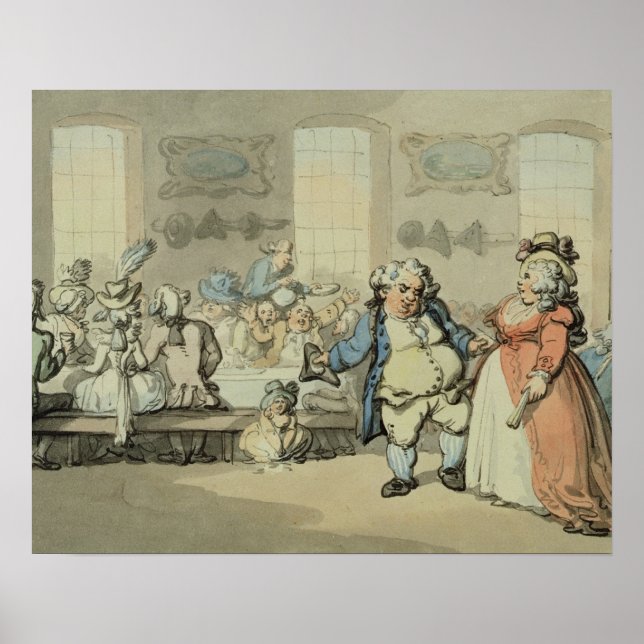The Breakfast, from 'Scenes at Bath' (w/c & ink an Poster (Front)