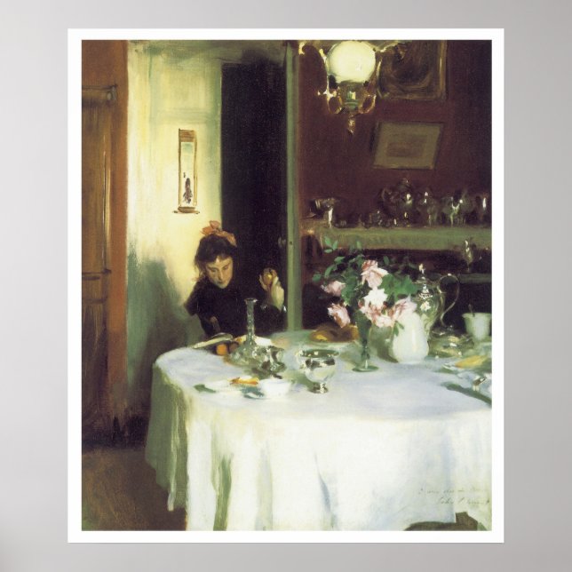 The Breakfast Table, 1884 John Singer Sargent Poster (Front)