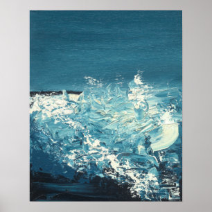 The Breaks - Blue Abstract landscape Poster