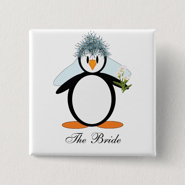 The Bride 15 Cm Square Badge (Front)