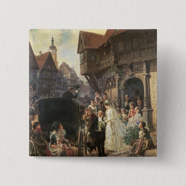 The Bride, 19th century 15 Cm Square Badge (Front)