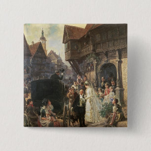 The Bride, 19th century 15 Cm Square Badge
