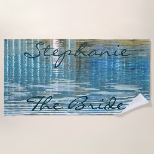 The Bride Abstract Reflection Beach Towel