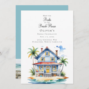 The Bride at the Beach House Bridal Shower Invitation