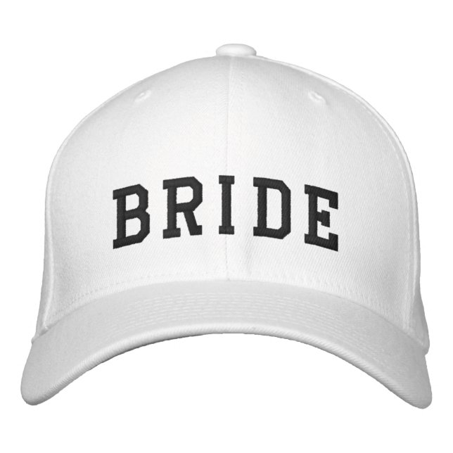 The Bride | Bachelorette Bold Modern Trendy Embroidered Hat (Front)