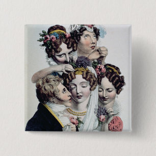 The Bride, c.1820 (litho) 15 Cm Square Badge