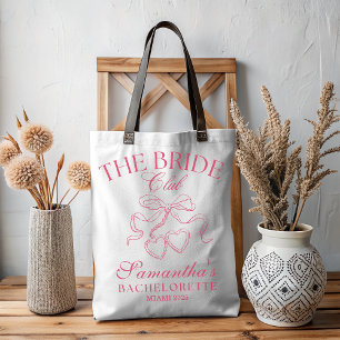 The bride club miami bachelorette tote bag