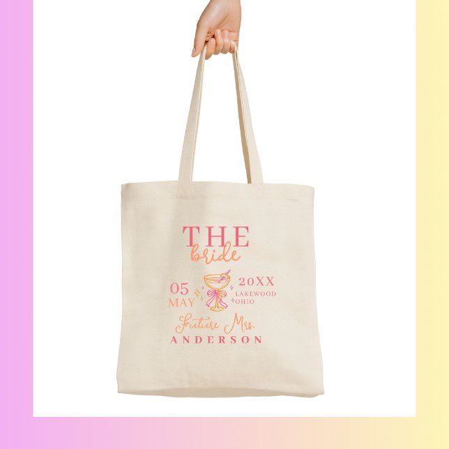THE BRIDE! Coctail Bachelorette Party Tote Bag (THE BRIDE! Coctail Bachelorette Party Tote Bag)