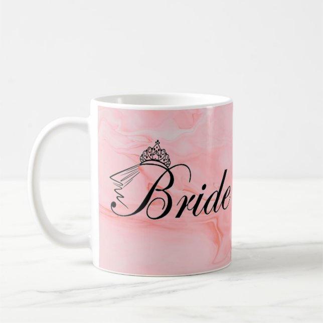 The Bride Elegant Black Script Wedding Coffee Mug (Left)