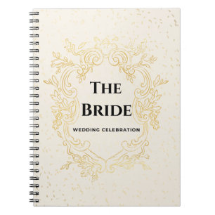 The Bride – Gold Frame Wedding Design notebook