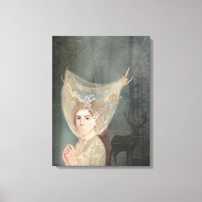 The Bride, gothic, dark romance, fine art Canvas Print (Front)