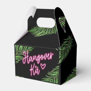 The Bride Green & Pink Tropical Bach Favour Box