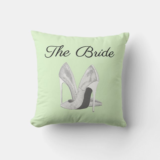 The Bride Heels Green Cushion (Front)