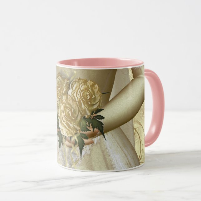 The Bride "Hers" (ivory) Wedding Mug (Front Right)