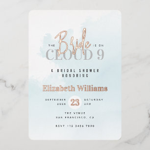 The Bride is On Cloud 9 Rose Gold Bridal Shower