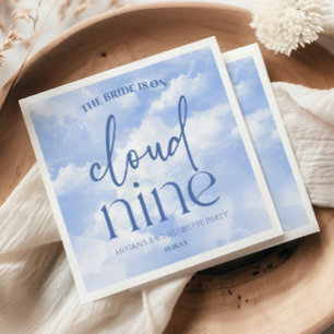 The Bride Is On Cloud Nine Bachelorette Party Napkin
