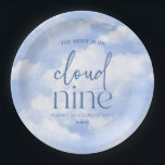 The Bride Is On Cloud Nine Bachelorette Party Paper Plate<br><div class="desc">These are The Bride Is On Cloud Nine Bachelorette Party Paper Plates!</div>