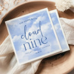 The Bride Is On Cloud Nine Blue Bridal Shower Napkin<br><div class="desc">These are The Bride Is On Cloud Nine Bridal Shower Paper Napkins!</div>