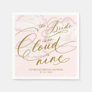 The Bride Is On Cloud Nine Bridal Shower Napkin