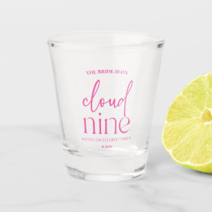 The Bride Is On Cloud Nine Pink Bachelorette Party Shot Glass