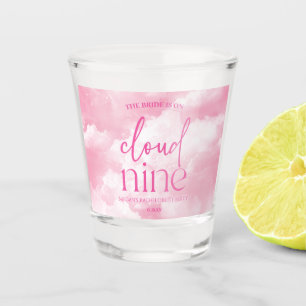 The Bride Is On Cloud Nine Pink Bachelorette Party Shot Glass