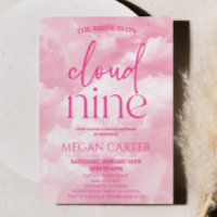 The Bride Is On Cloud Nine Pink Bridal Shower