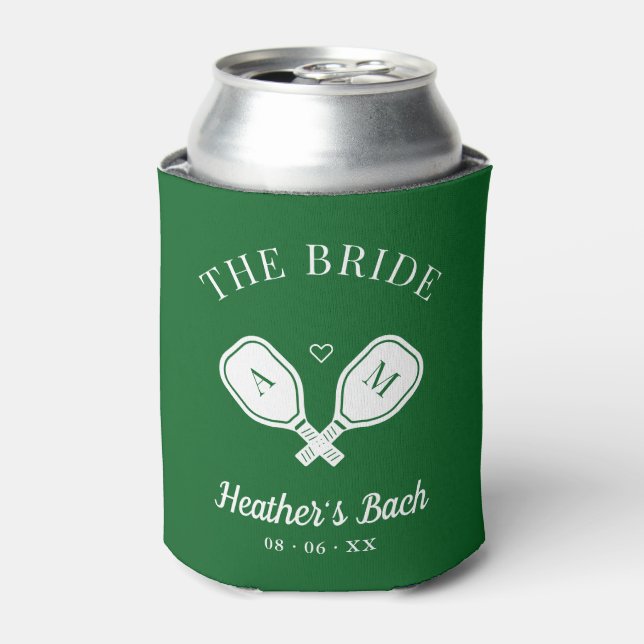 The Bride Last Swing Pickleball Bachelorette Can Cooler (Can Front)