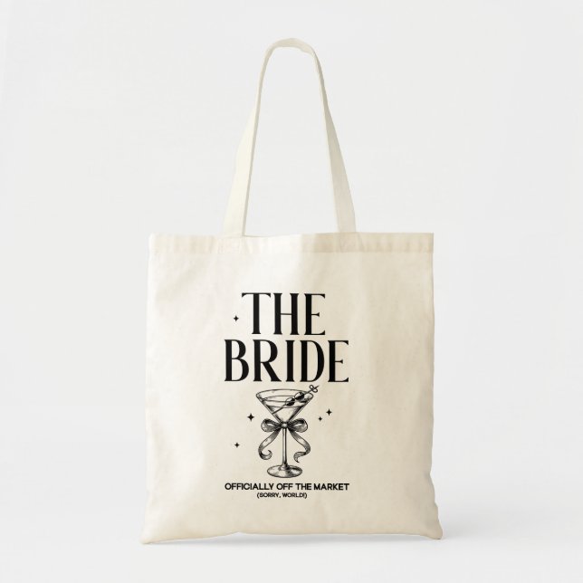 The Bride Martini Bachelorette Party  Tote Bag (Front)