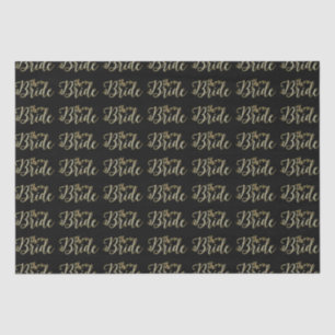 The Bride Modern Glitter Text Seamless Pattern Tissue Paper