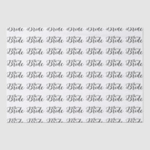 The Bride Modern Text Design Seamless Pattern Tissue Paper