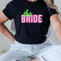 The Bride Neon Green & Pink Tropical Bach