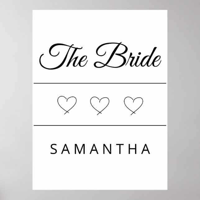 The Bride Personalized Wedding Design Poster (Front)