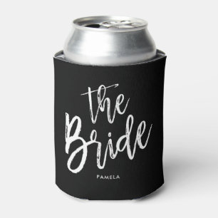 The Bride   Script Style Custom Wedding Can Cooler