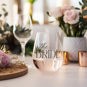 The Bride Stemless Wine Glass