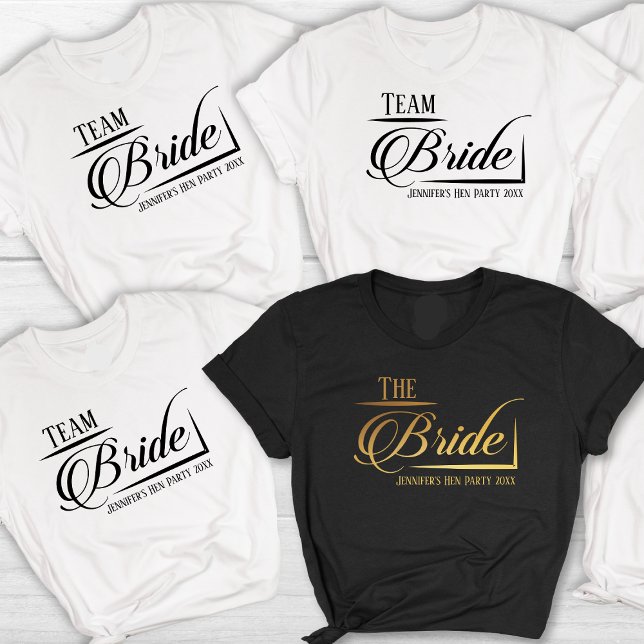 The Bride Team Bride Hen Party Name Year T-Shirt (Creator Uploaded)