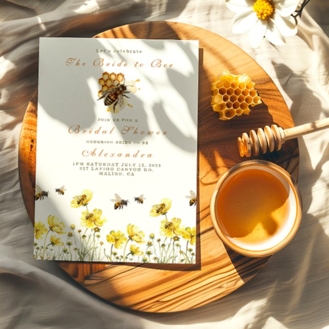 The bride to bee floral shower invitation (Creator Uploaded)