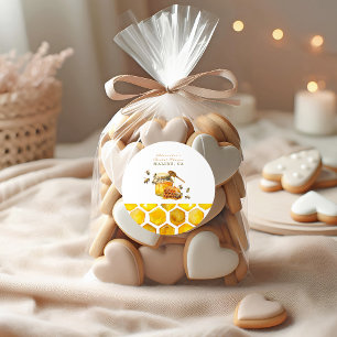 The bride to bee honeycomb shower classic round sticker
