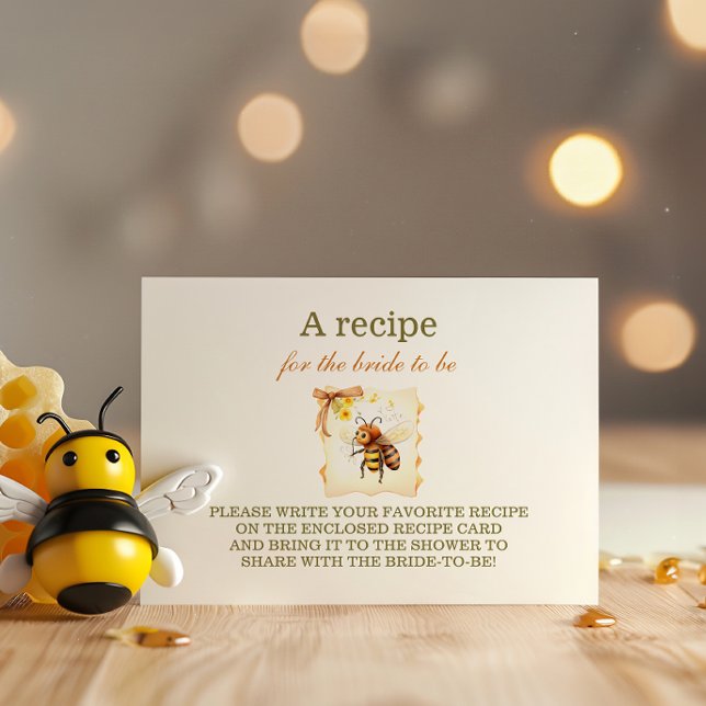 The bride to bee wildflower honey recipe enclosure card (Creator Uploaded)