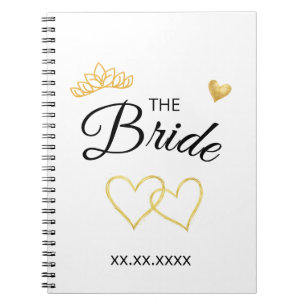 The Bride Wedding Date Elegant Design Notebook