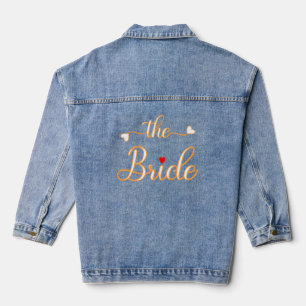The Bride with Hearts in Fancy Script Denim Jacket