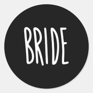 The Bride Womens Wedding Groom  Classic Round Sticker