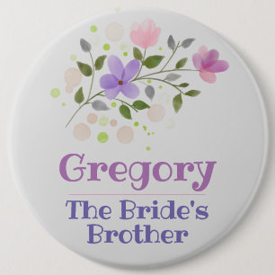 The Bride's Brother Button Badge