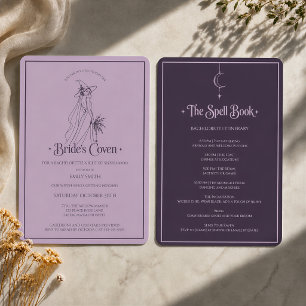 The Bride's Coven Witch Bachelorette Itinerary  Invitation