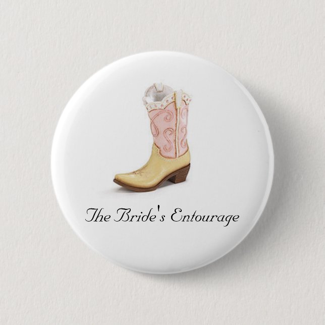 The Bride's Entourage 6 Cm Round Badge (Front)