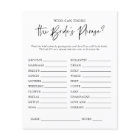 The Bride's Phrase | Bridal Shower Game