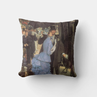 The Bridesmaid (aka The Traveller) by James Tissot Cushion